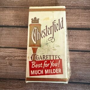 Rare Vintage Chesterfield Free Sample Cigarette Pack - Collectible Item